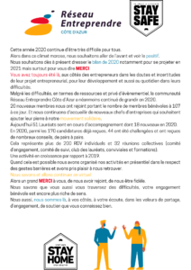 LETTRE À NOS MEMBRES