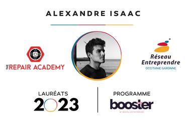 Alexandre Isaac, nouveau lauréat Booster avec THE REPAIR ACADEMY